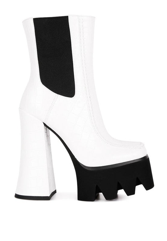 Bounty High Platform Heel Chelsea Boots - Slay Eclectic