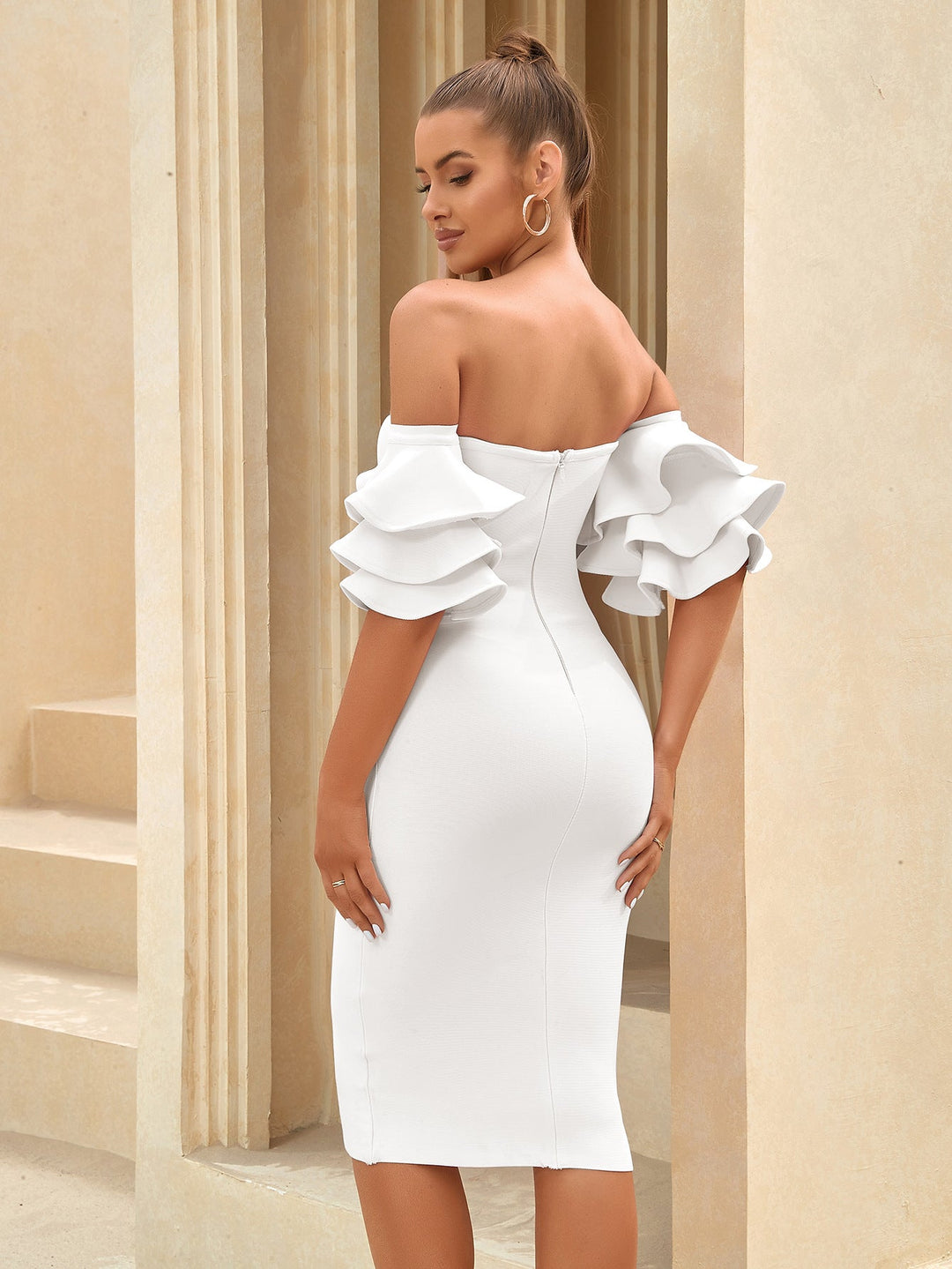 Bridal Whimsy Bandage Midi Dress - White | Slay Eclectic