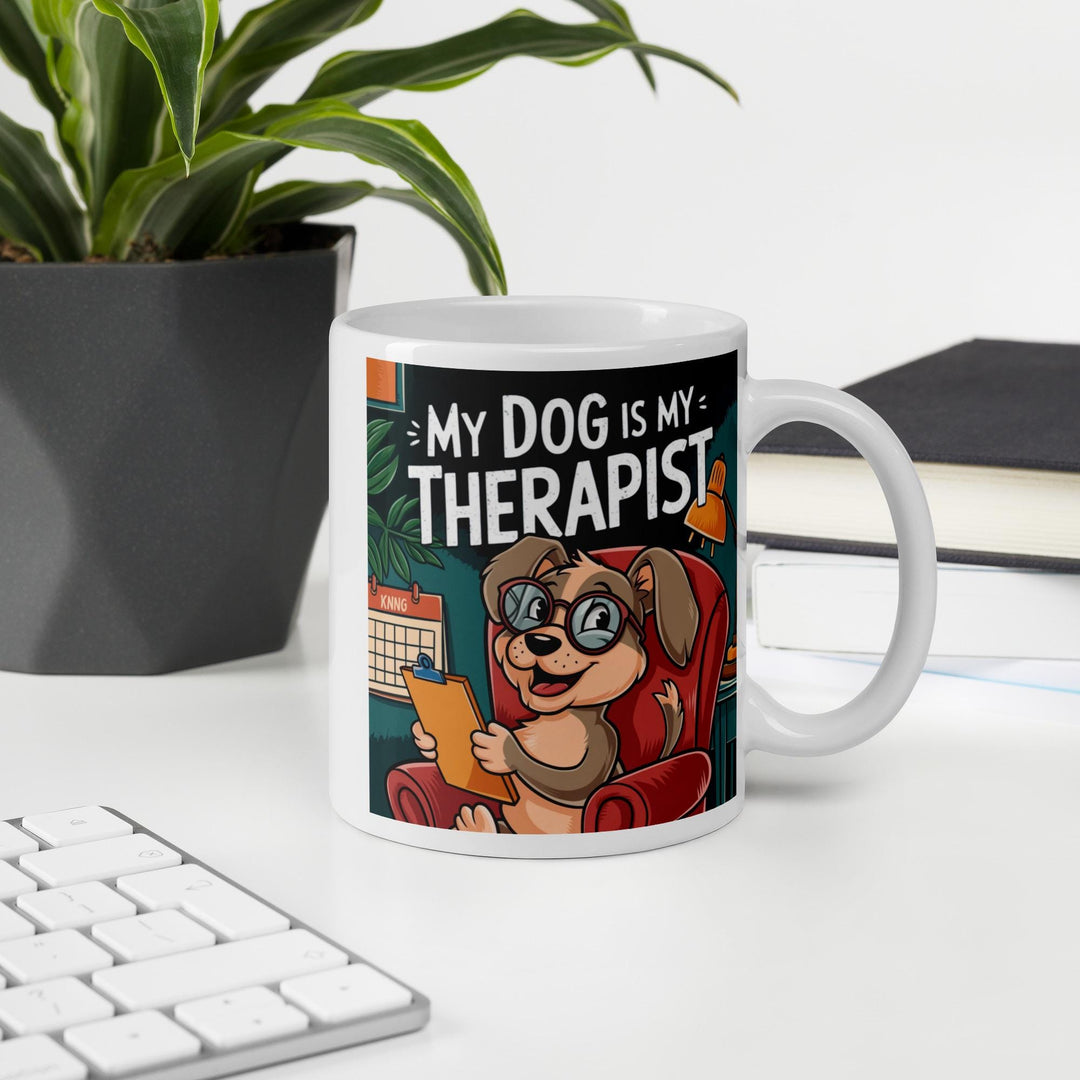 Canine Cuddle Therapy Mug - Humorous Ceramic Coffee Cup for Dog Lovers, Perfect Gift for Dog Moms and Pet Enthusiasts! - Slay Eclectic