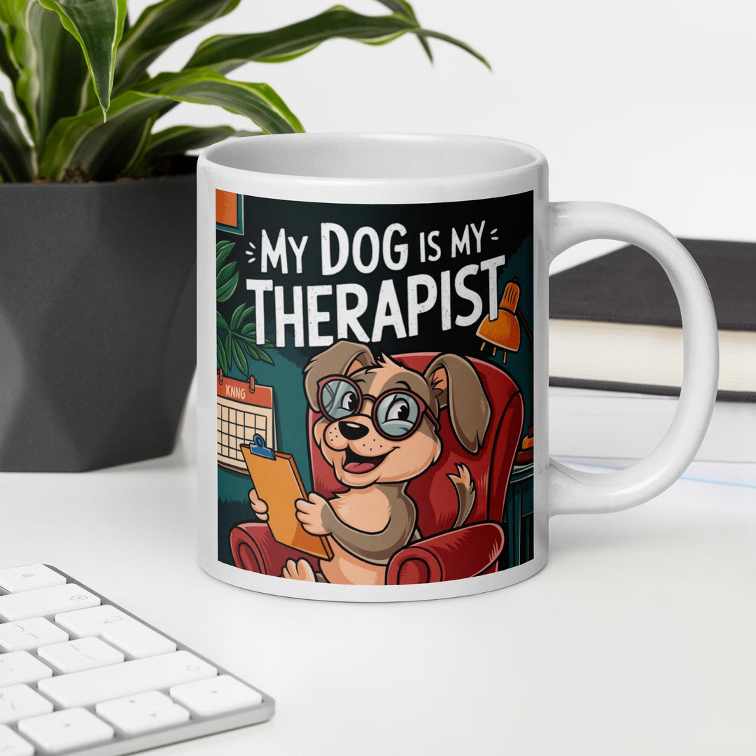 Canine Cuddle Therapy Mug - Humorous Ceramic Coffee Cup for Dog Lovers, Perfect Gift for Dog Moms and Pet Enthusiasts! - Slay Eclectic