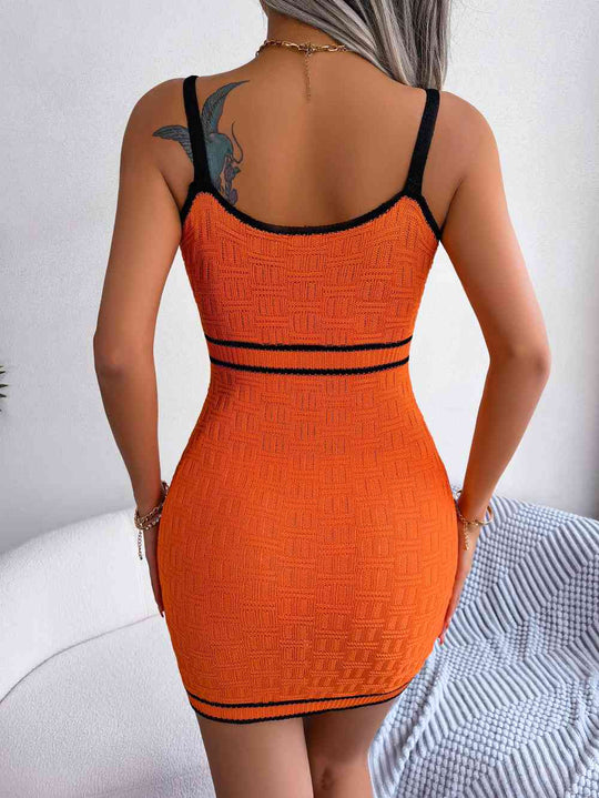 Canvas Cutout Bandage Mini Dress - Orange | Slay Eclectic