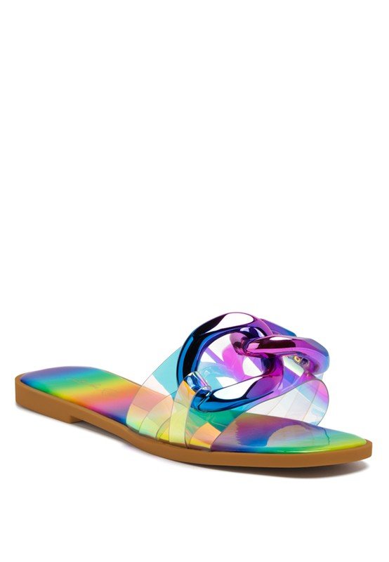 CAROONS CLEAR SLIDE FLATS | Slay Eclectic