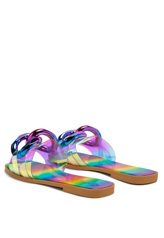 CAROONS CLEAR SLIDE FLATS - Slay Eclectic