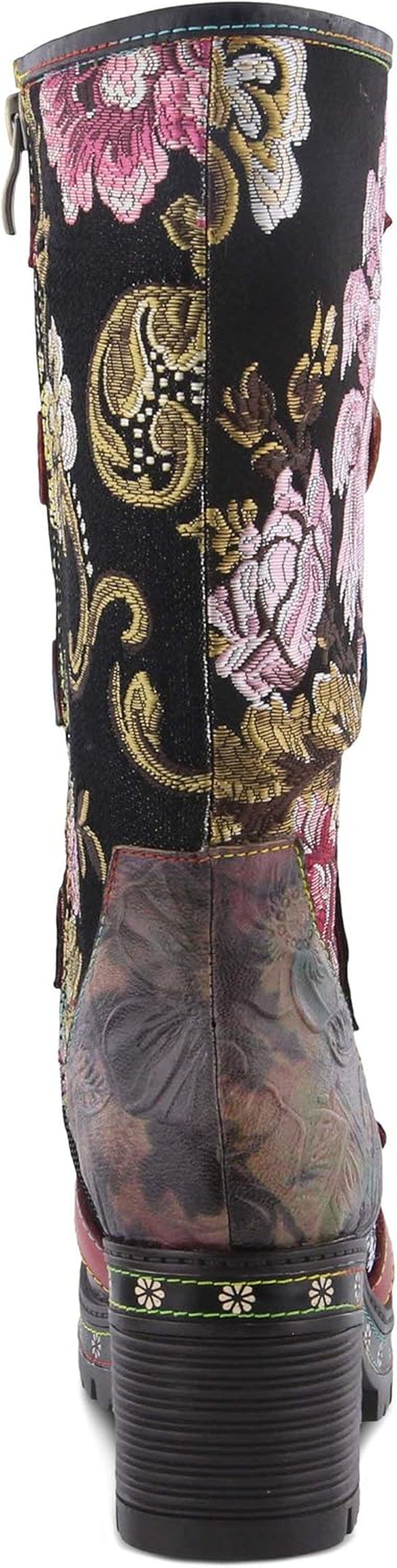 Bohemian Charm: L'Artiste Women's Floral Embroidered Brazen Boots-Slay Eclectic