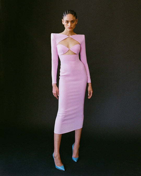 Celestina Bandage Midi Dress - Pink | Slay Eclectic