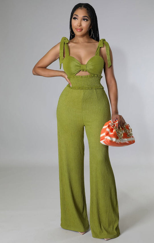 Chic Luxe Sleeveless Summer Jumpsuit - Vibrant Green-Slay Eclectic