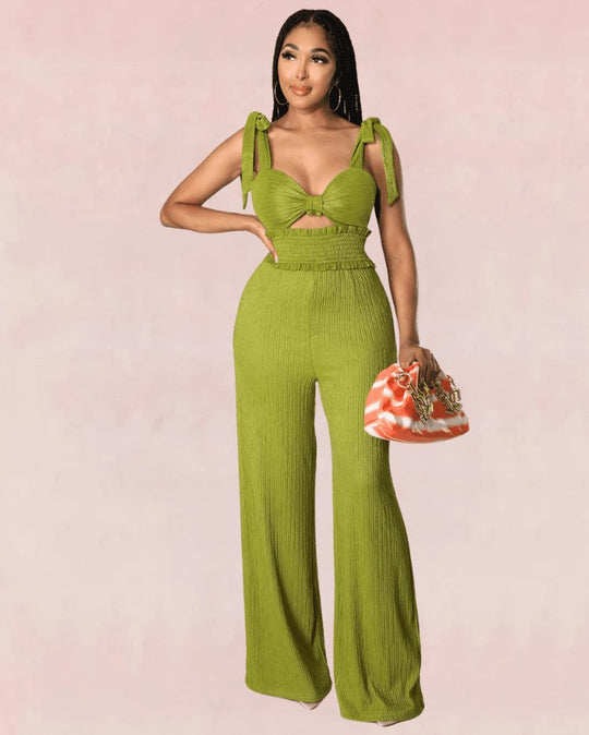 Chic Luxe Sleeveless Summer Jumpsuit - Vibrant Green-Slay Eclectic