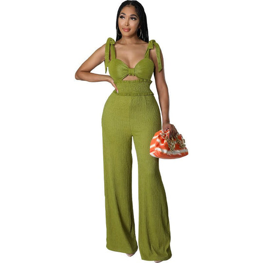 Chic Luxe Sleeveless Summer Jumpsuit - Vibrant Green-Slay Eclectic