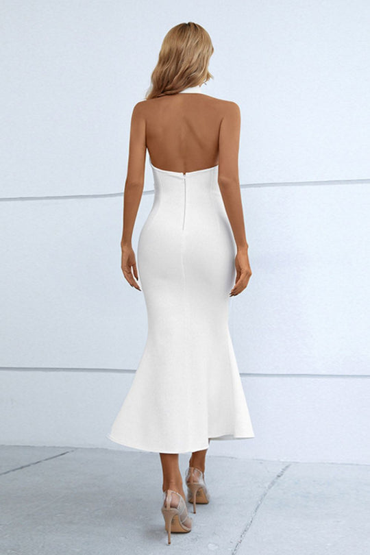 Citrus Bodycon Midi Dress - White - Slay Eclectic