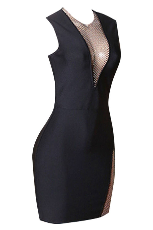 Cocktail Bodycon Mini Dress - Black | Slay Eclectic