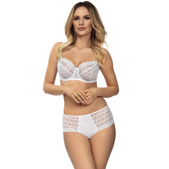 Sheer Mesh Boyshort Panty Coco White-2