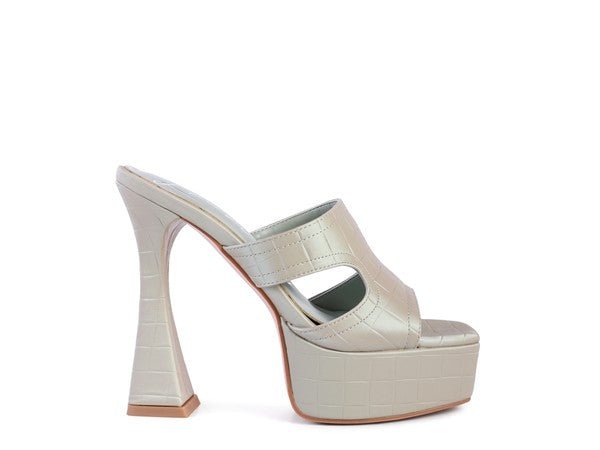 Croc Faux Square-Cut Toe Platform Sandals | Slay Eclectic