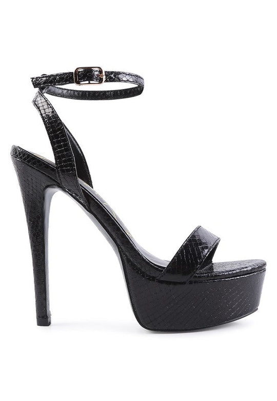 Croc Platform High Heeled Sandals with Buckle Fastening | Slay Eclectic