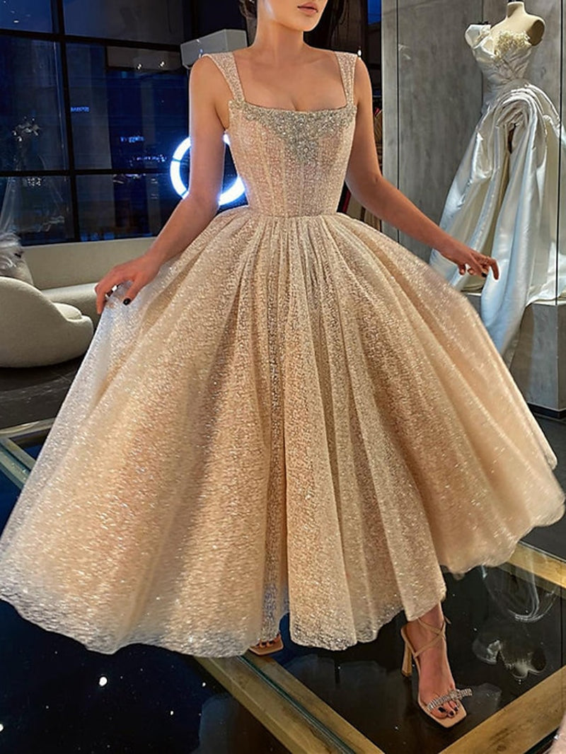 TS Ball Gown Prom Dresses Corsets Dress Wedding Guest Graduation Ankle Length Sleeveless Spaghetti Strap Tulle with Sequin 2025