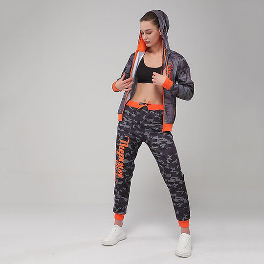 Women'S Tracksuit Sweatsuit 2 Piece Full Zip Street Winter Long Sleeve Thermal Warm Breathable Soft Fitness Gym Workout Running Sportswear Activewear Black / Orange Purple Gold