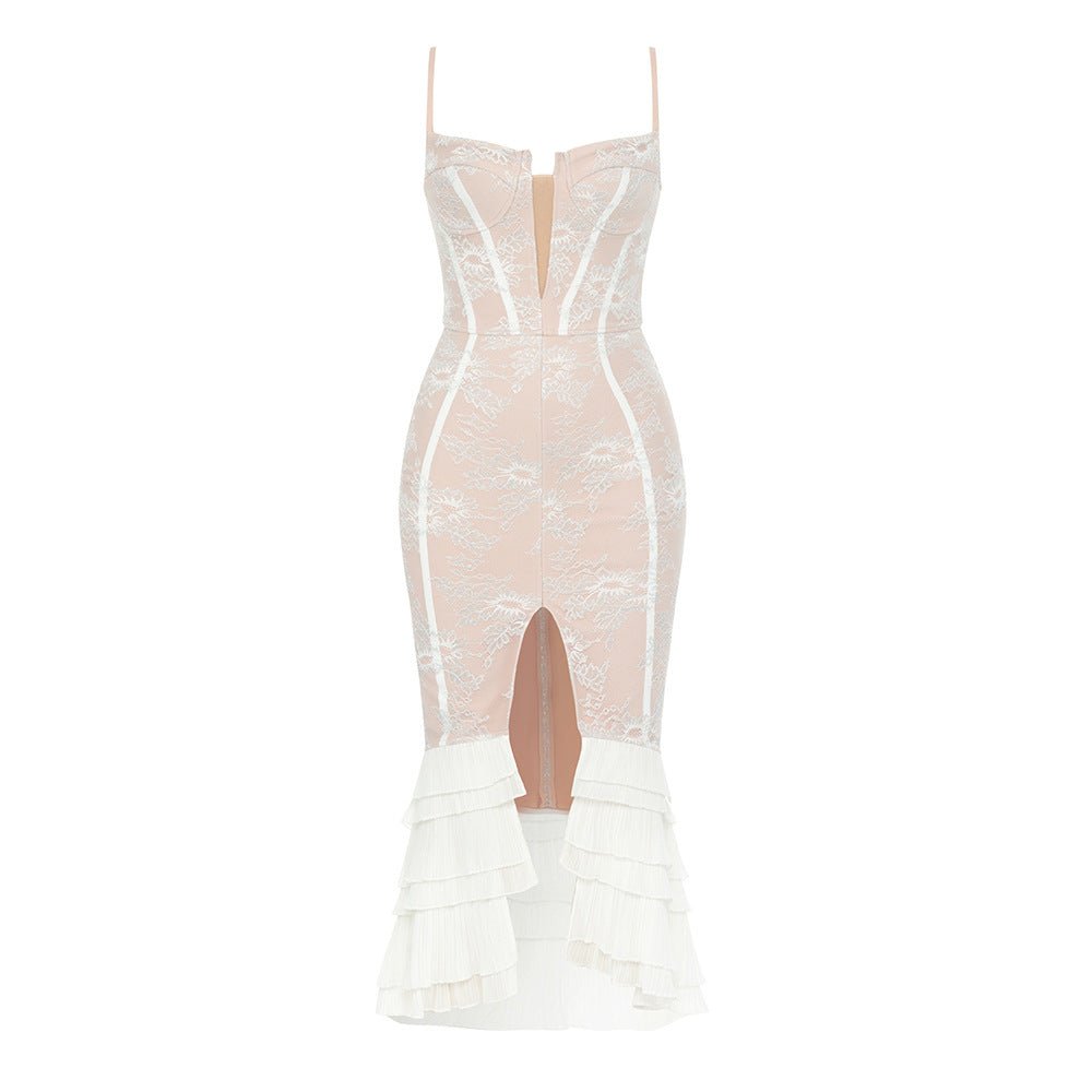 Dainty Bandage Midi Dress - White | Slay Eclectic