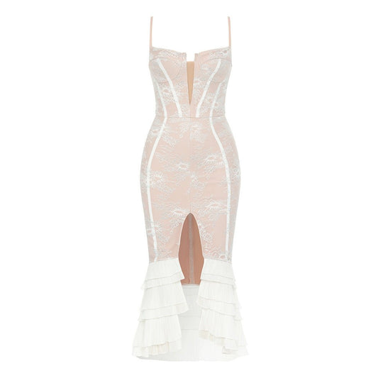 Dainty Bandage Midi Dress - White | Slay Eclectic