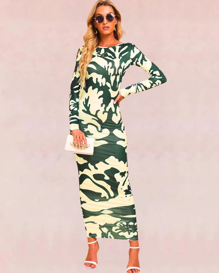 Dazzle Maxi Dress - Green - Slay Eclectic