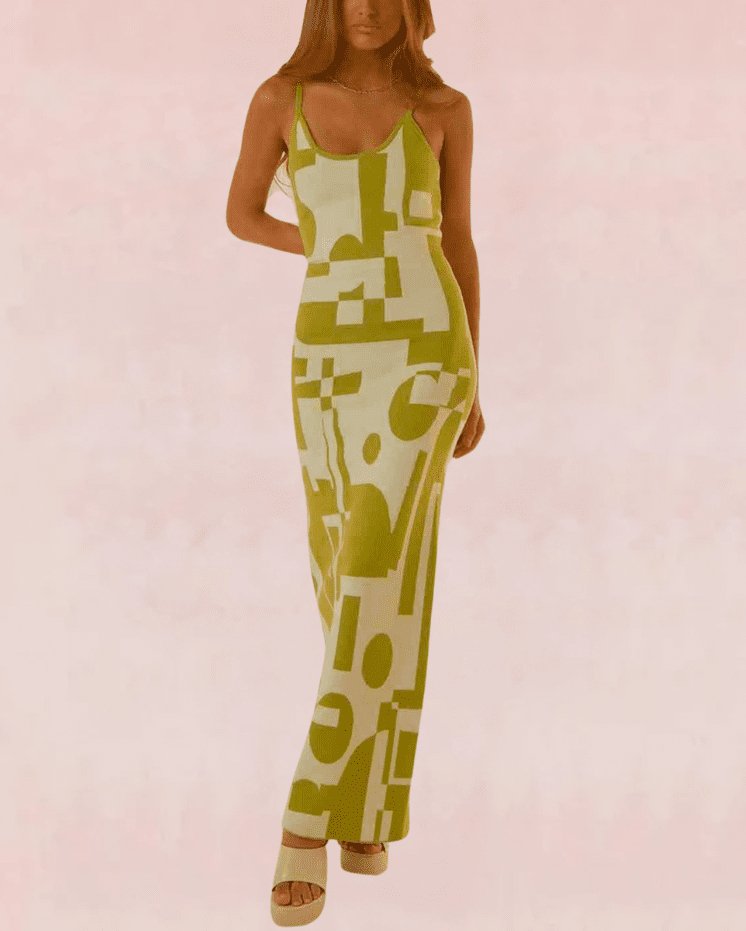 Dazzora Backless Maxi Dress - Green - Slay Eclectic