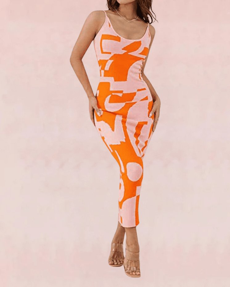 Dazzora Backless Maxi Dress - Orange | Slay Eclectic