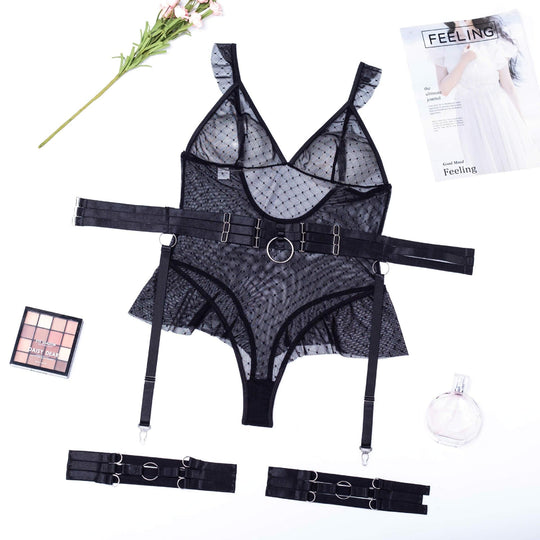 Dotty Desires Lace Hot Thigh Temptation Set | Slay Eclectic