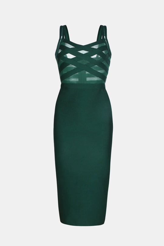 Eclipse Bandage Midi Dress - Green | Slay Eclectic