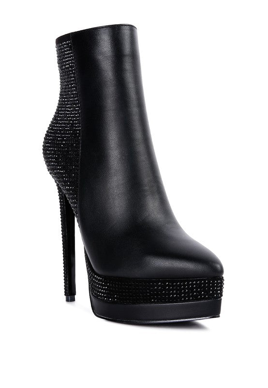 ENCANTO Diamante Set High Heeled Ankle Boot | Slay Eclectic