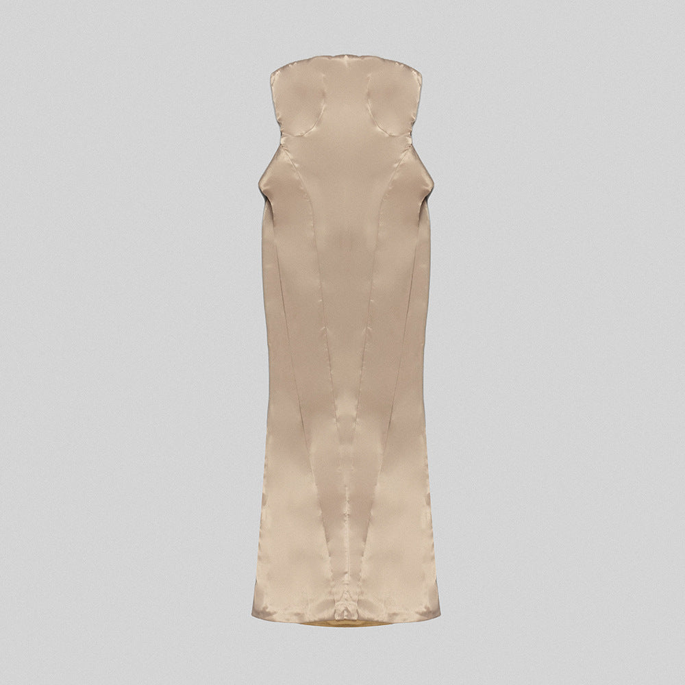 Enchanté Bandage Maxi Dress - Beige | Slay Eclectic