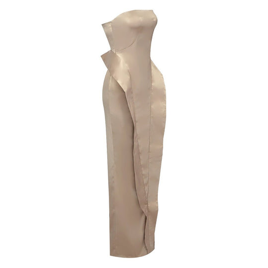 Enchanté Bandage Maxi Dress - Beige | Slay Eclectic