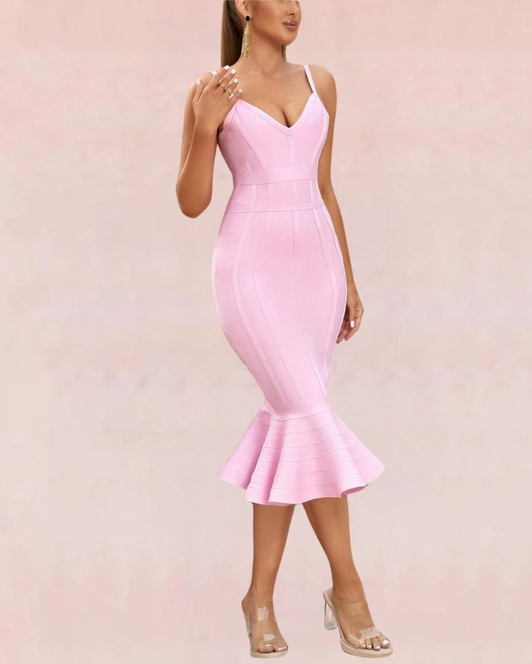 Enchanting Bandage Midi Dress - Pink | Slay Eclectic