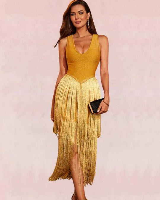 Enigmatic Midi Dress - Yellow | Slay Eclectic