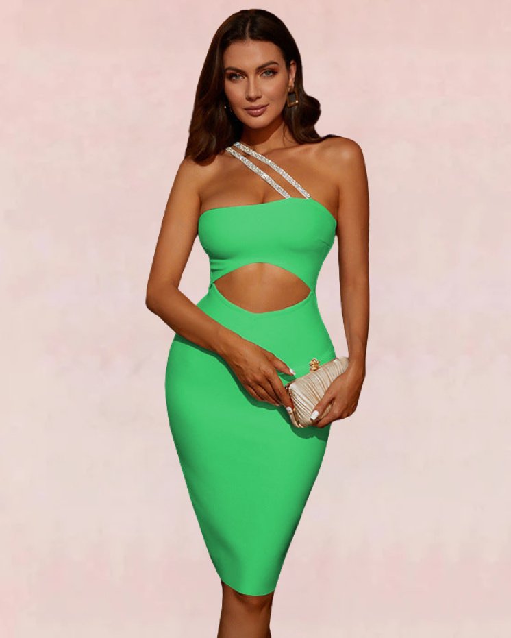 Entwined Bandage Midi Dress - Green | Slay Eclectic