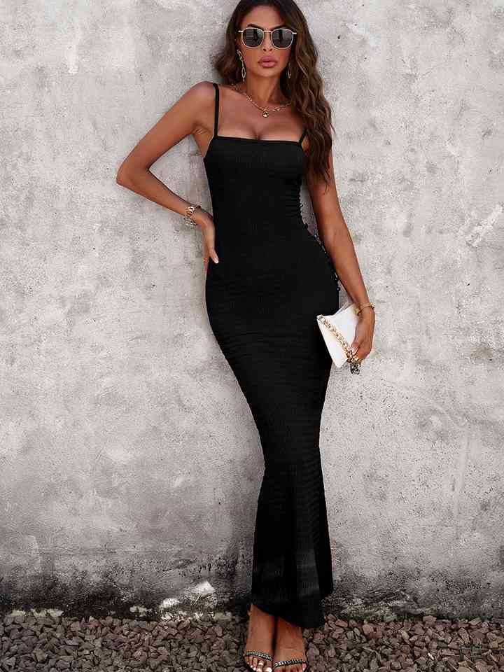 Lineage Bodycon Maxi Dress - Black