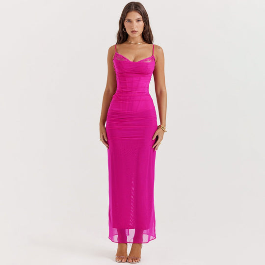 Fawn Split Maxi Dress - Pink | Slay Eclectic