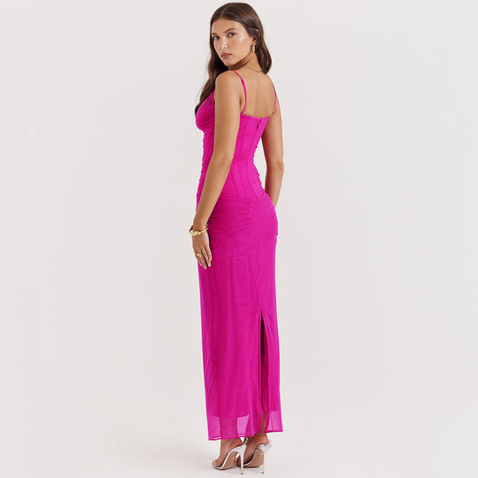 Fawn Split Maxi Dress - Pink | Slay Eclectic