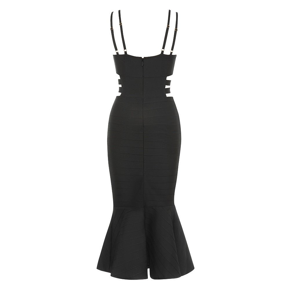 Fern Bandage Midi Dress - Black | Slay Eclectic