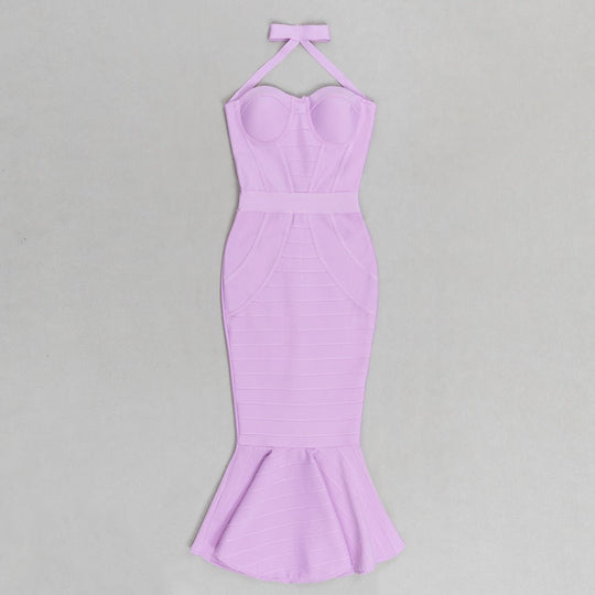 Fishtail Bandage Midi Dress - Pink | Slay Eclectic