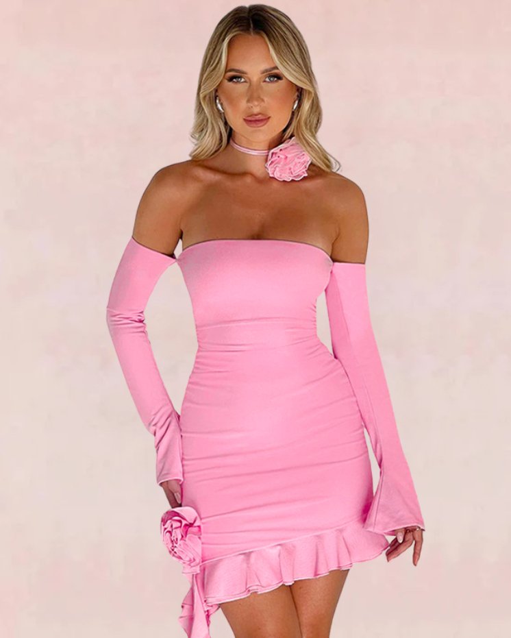 Fleur Bodycon Mini Dress - Pink | Slay Eclectic