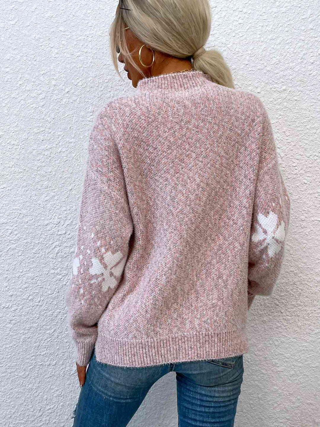 Four Leaf Clover Mock Neck Sweater | Slay Eclectic