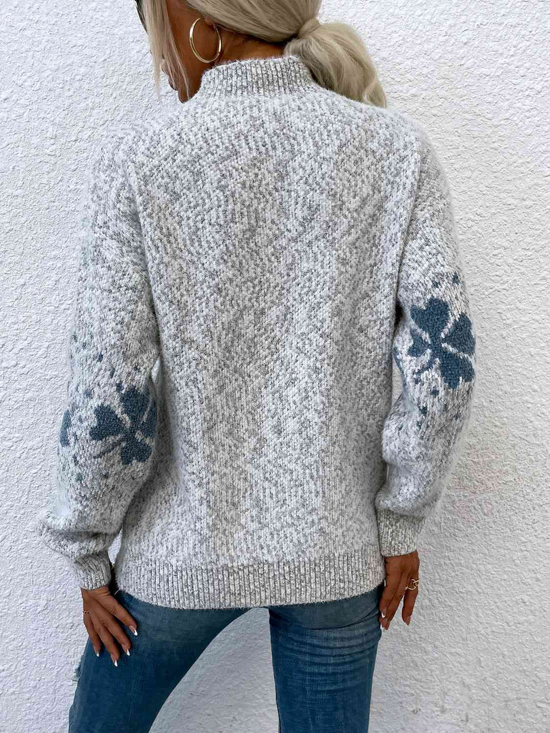 Four Leaf Clover Mock Neck Sweater | Slay Eclectic