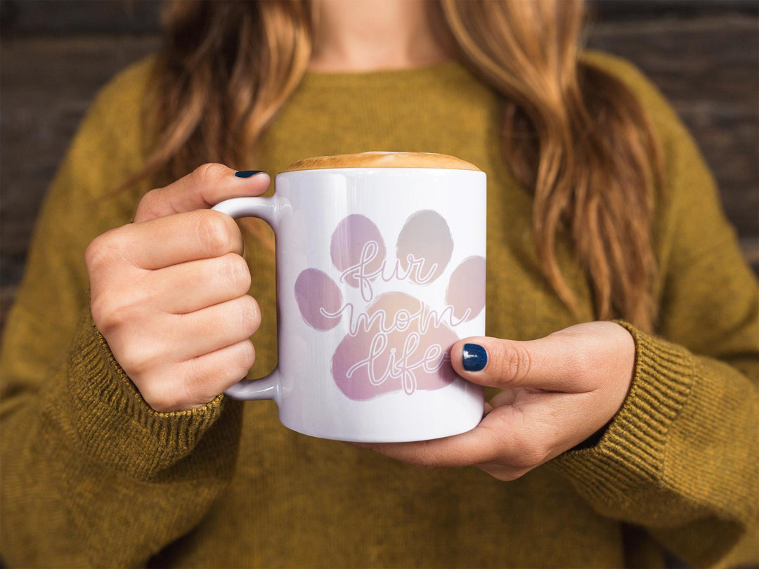 Fur Mama's Joy Mug – Adorable Glossy Cup for Dog Enthusiasts, Ideal Gift for Pet Moms - Slay Eclectic