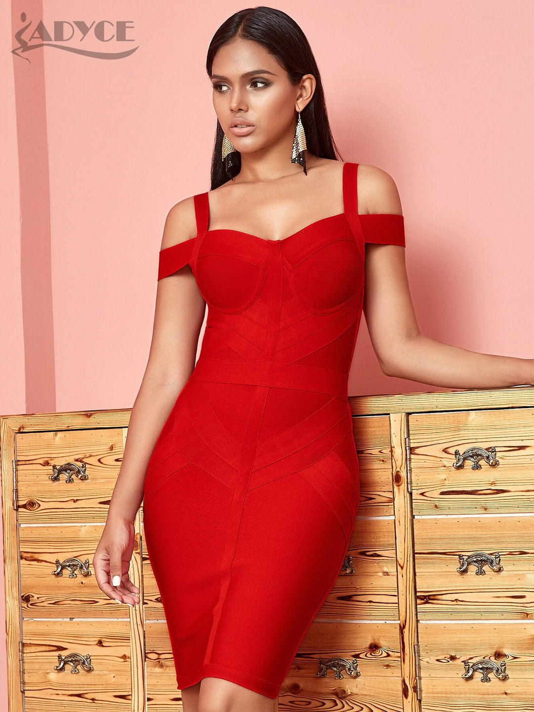 Garnet Bandage Midi Dress - Red | Slay Eclectic