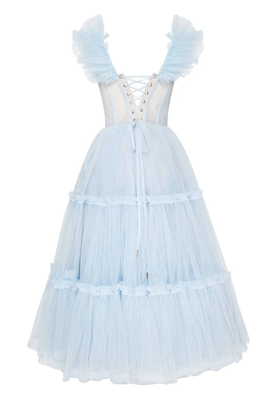 Geisha Bustier Tulle Midi Dress