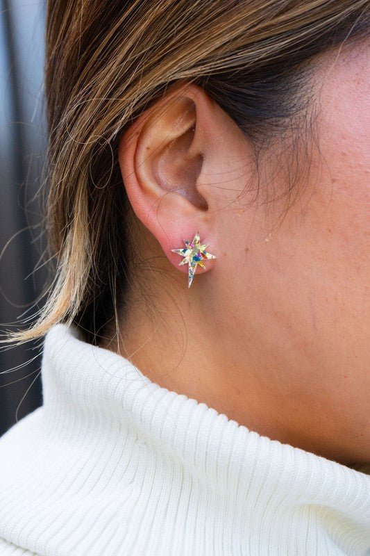 Glistening Bethlehem Star Studs in Gold | Slay Eclectic