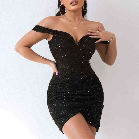 Glitz Bodycon Mini Dress - Black | Slay Eclectic