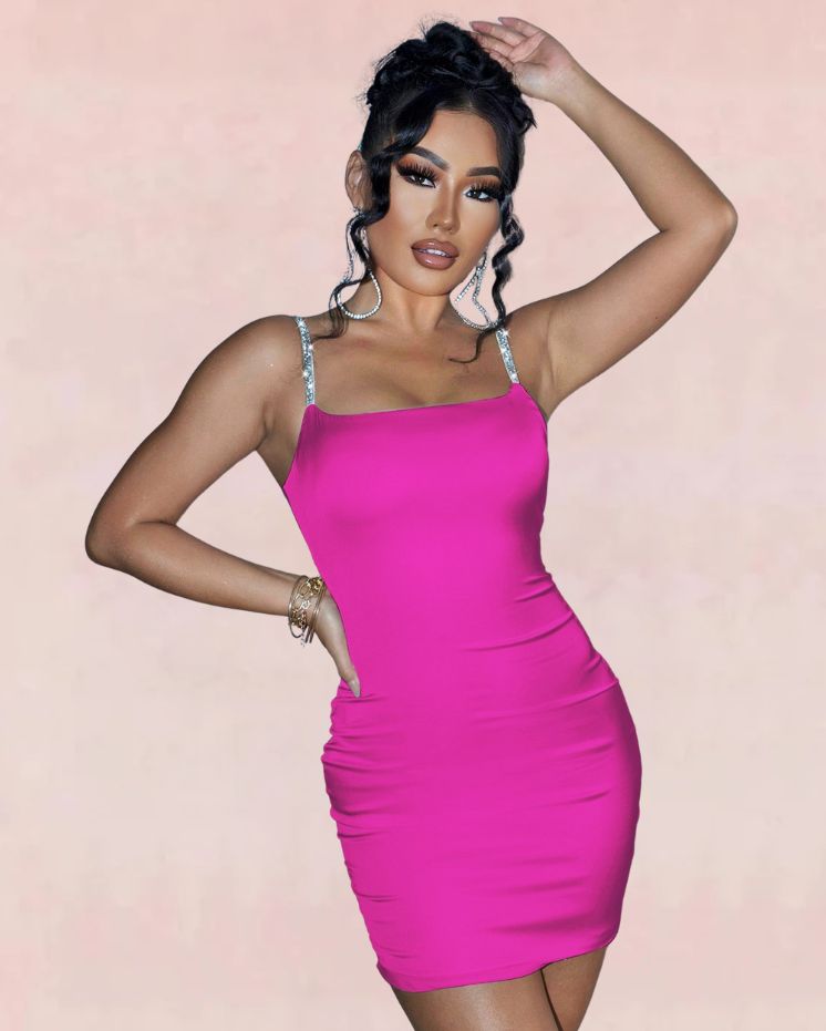 Glow Bodycon Mini Dress - Pink | Slay Eclectic