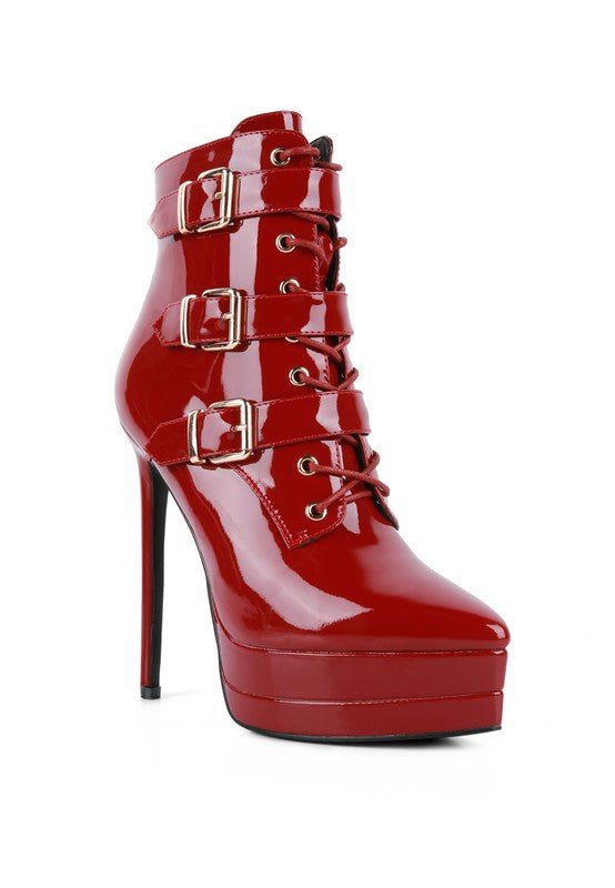 High Heeled Patent PU Stiletto Boot - Slay Eclectic