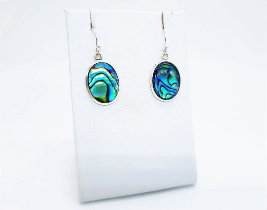 Abalone / Paua Seashell Oval Earrings