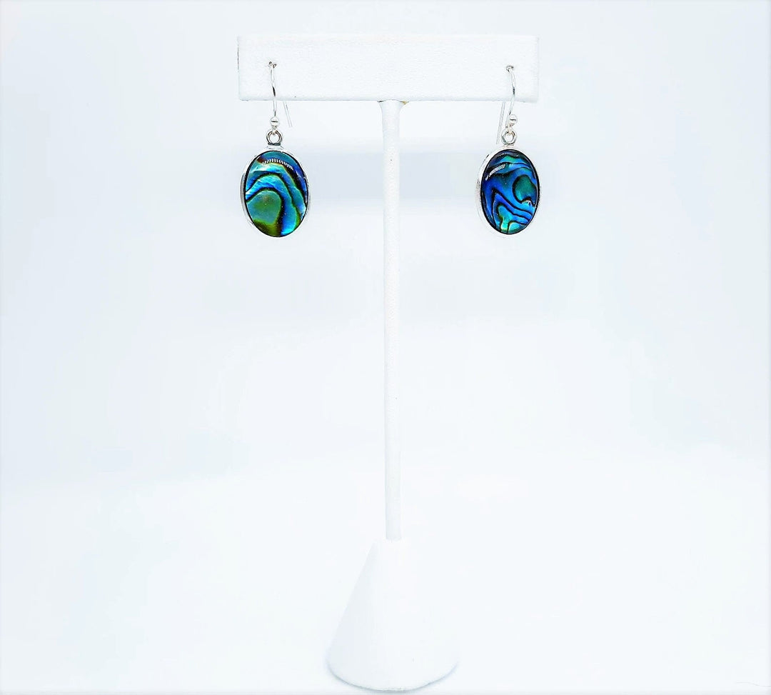 Abalone / Paua Seashell Oval Earrings