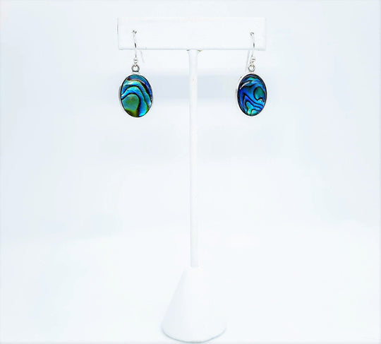 Abalone / Paua Seashell Oval Earrings